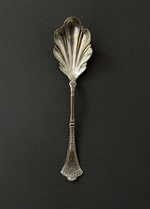 Ложка для подачи сахара цукатов ягод rogers bro silver plate 1885