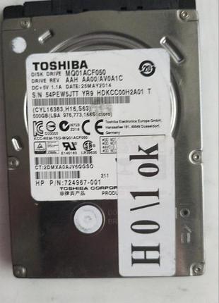 Донор hdd toshiba mq01acf050 h01 g003235c