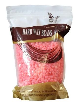 Плівковий віск у гранулах hard wax beans pink, 1000 г