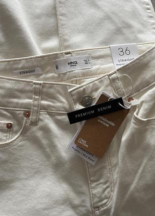 Білі джинси прямі mango 34/36 розмір