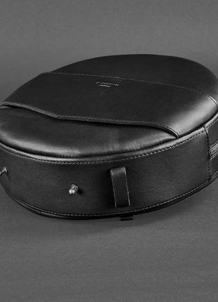 Кожаная женская круглая сумка-рюкзак maxi7 фото