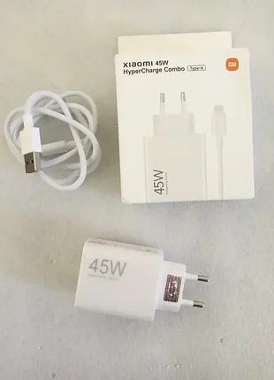 Зарядний пристрій xiaomi mi turbo charge блок живлення турбо зарядное устройство xiaomi mi 45w + кабель type c usb