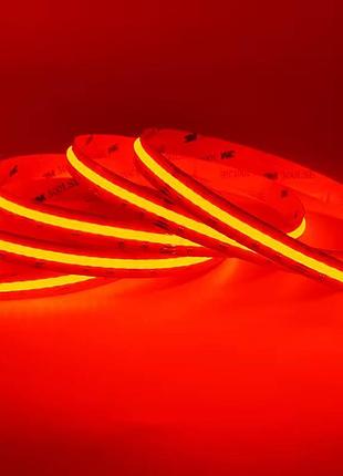 Світлодіодна стрічка 24v cob червоного кольору 320led/м ip20