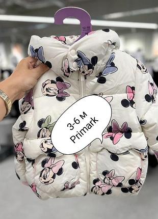 Детская демисезонная куртка primark disney minnie mouse (3–6 мес, 68 см)