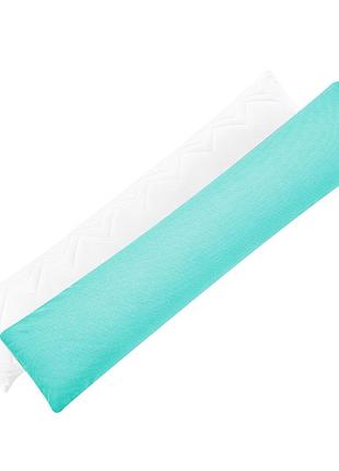 Подушка длинная ideia 40x140 - nordic comfort plus для сна и отдыха с молнией и наволочкой мята