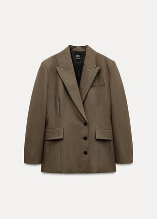 Двубортний приталений жакет  zara