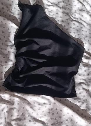 Топ черный женский на одно плечо