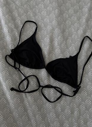 Топ чашка а купальний верх чорний h&m xs/s
