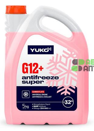 Антифриз yuko g12+ super (-32°c) червоний пе каністра 5л / 5 кг арт.9153225 германия