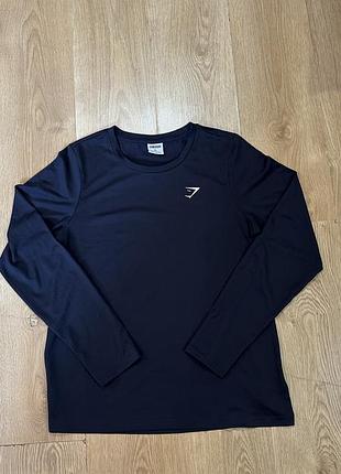 Лонгслів спортивний gymshark чорний оригінал xl (жіночий) / m (чоловічий)