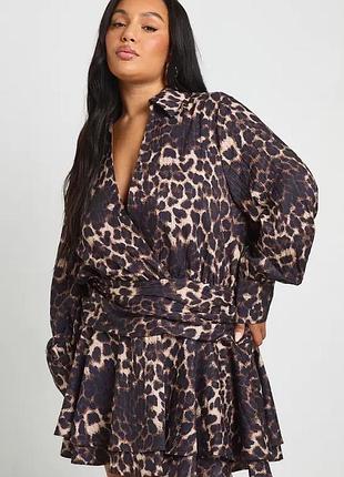 Сукня plus size леопардовий принт 2