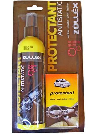 Zollex поліроль для торпедо 0,24л protectant bubblle gum з губкою (тригер) арт.18096 польша