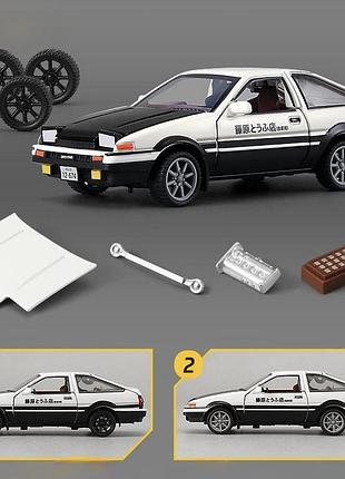 Модель автомобіля toyota ae86 trueno 1:43 diy | initial d стиль takumi fujiwara jdm дрифт колекційна