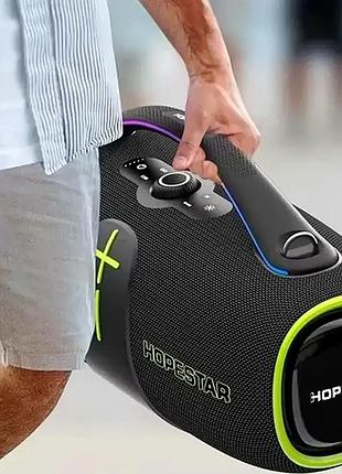 Портативна bluetooth-колонка 400 вт з usb і aux для музики hopestar a85 чорна