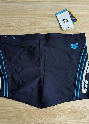Мужские плавки боксеры arena bystar black-sea blue-wite