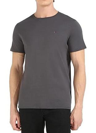 Мужская футболка Tommy hilfiger regular fit, серая, размер 2xl