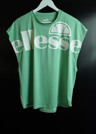 Жіноча спортивна майка/футболка в сітку на спині оригінал ellesse pro-tech women’s mint oversized capped t-shirt boxy fit | size 12 m-l