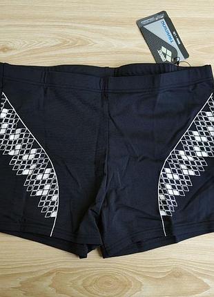 Мужские плавки боксеры arena m identitas short black, white