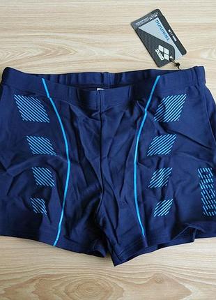 Мужские плавки боксеры arena m trail short navy, turquoise