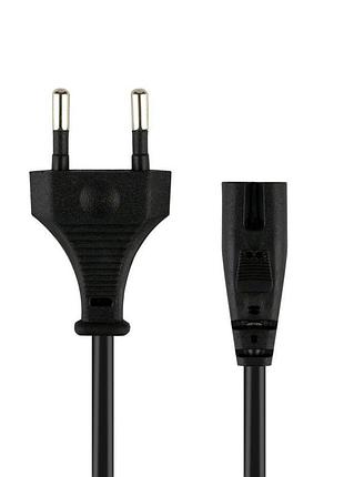 Сетевой шнур c7/f 2pin 1.5m черный