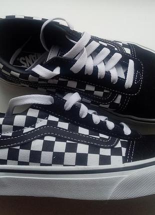Низькі замшеві кеди в клітинку vans (оригінал)