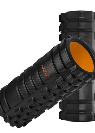 Масажний ролик (роллер) powerplay 4025 massage roller чорно-помаранчевий (33x14см.)