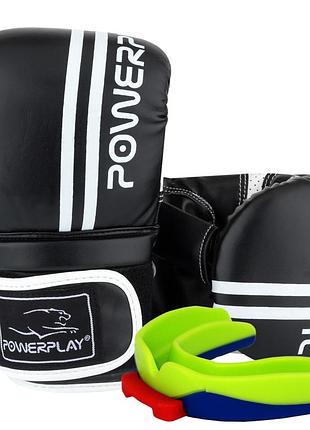 Снарядні рукавиці powerplay 3025 чорно-білі m