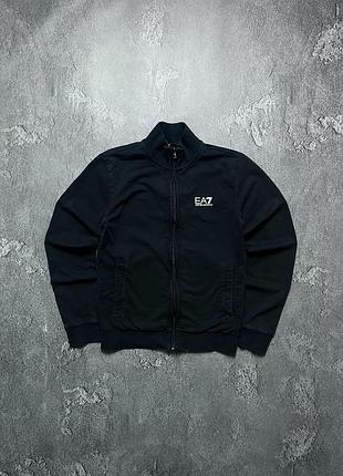 Винтажная олимпийка кофта на замке emporio armani jeans big logo емпорио армани биг лого большой логотип xs