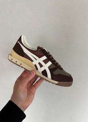 Новинка! кльові кросівки asics tiger ultimate 81 brown-cream