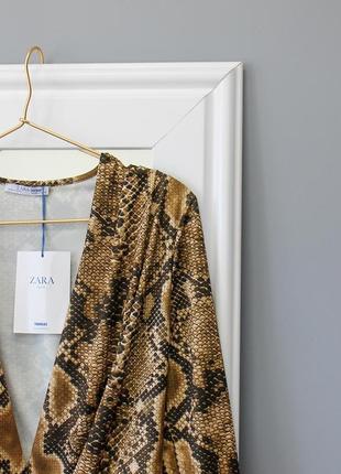 Блуза шифоновая на запах питон змея