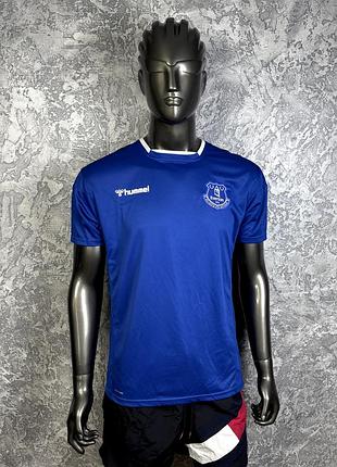 Hummel everton футболка м-l размер футбольная синяя