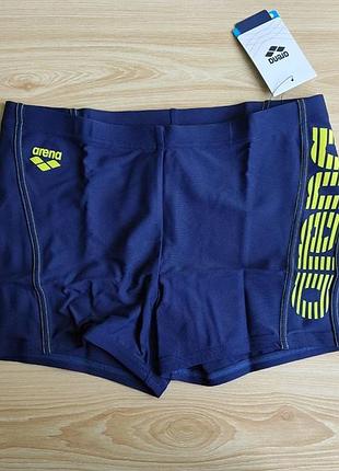 Мужские плавки боксеры arena m byor evo short navy-soft green