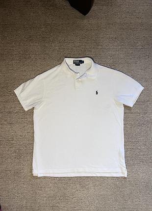 Біле поло polo ralph lauren l
