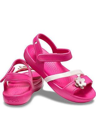 Детские босоножки crocs lina c7, c8, кроксы сандалии crocs 23,24,25,26 р оригинал