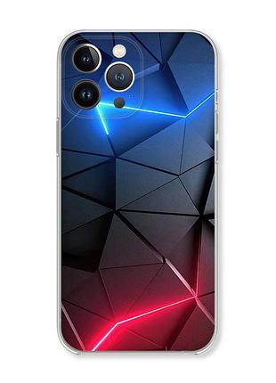 Чехол с защитой камеры на iphone 14 pro max рельефный фон (принт 36)