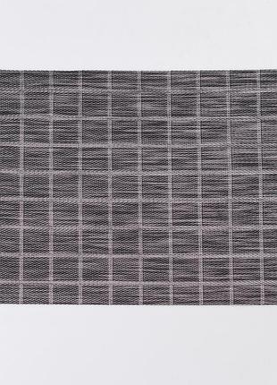 Салфетка сервировочная на стол 45×30 (см) прямоугольная салфетка под тарелки, приборы черный