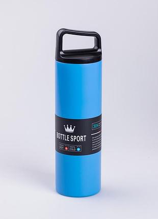 Термос из нержавеющей стали с ручкой термос металлический bottle sport 500 мл синий