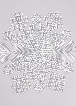 Коврик для сервировки стола snowflake 38 см, серебро