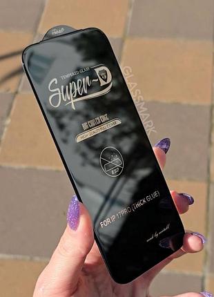 Защитное стекло anti-static для iphone 17 pro max - антипил (thick glue) 3