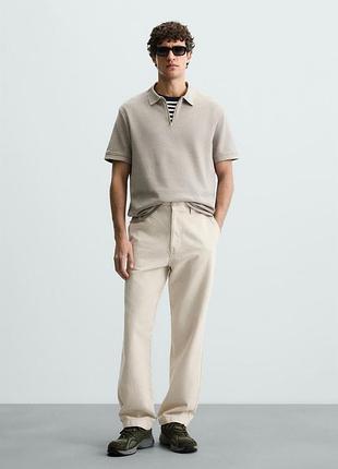 Футболка  zara 19512 поло camel