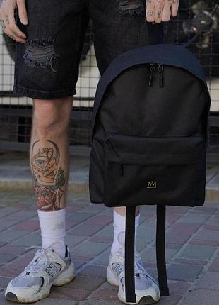 Чоловічий повсякденний рюкзак шкільний without compact з принтом crown black