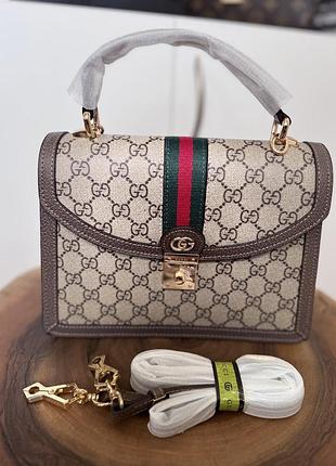 Сумка ophidia medium top handle bag 7