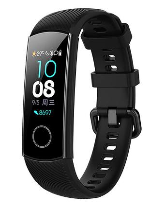 Силіконовий ремінець primo для фітнес-браслета huawei honor band 4 / 5 - black