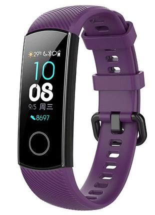 Силіконовий ремінець primo для фітнес-браслета huawei honor band 4 / 5 - purple