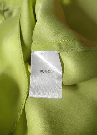 Шовкова блуза damsel in a dress, розмір s, колір лайм 4