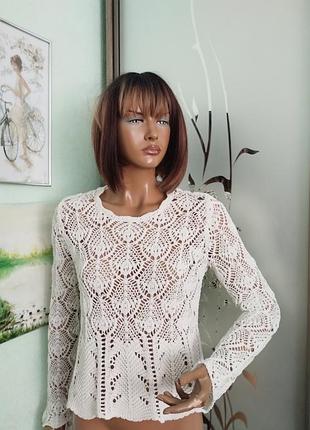 Джемпер кофта кроше zara 3