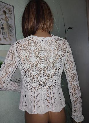 Джемпер кофта кроше zara 5