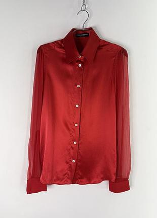 Dolce & gabbana red silk shirt women 40/m size