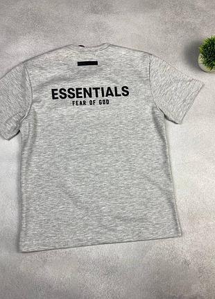 Футболка эссеншалс серая черная и белая (s,m,l,xl)