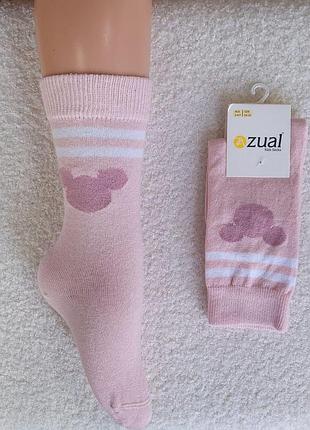 Детские высокие носки с микки для девочки zual 26-28 розовый